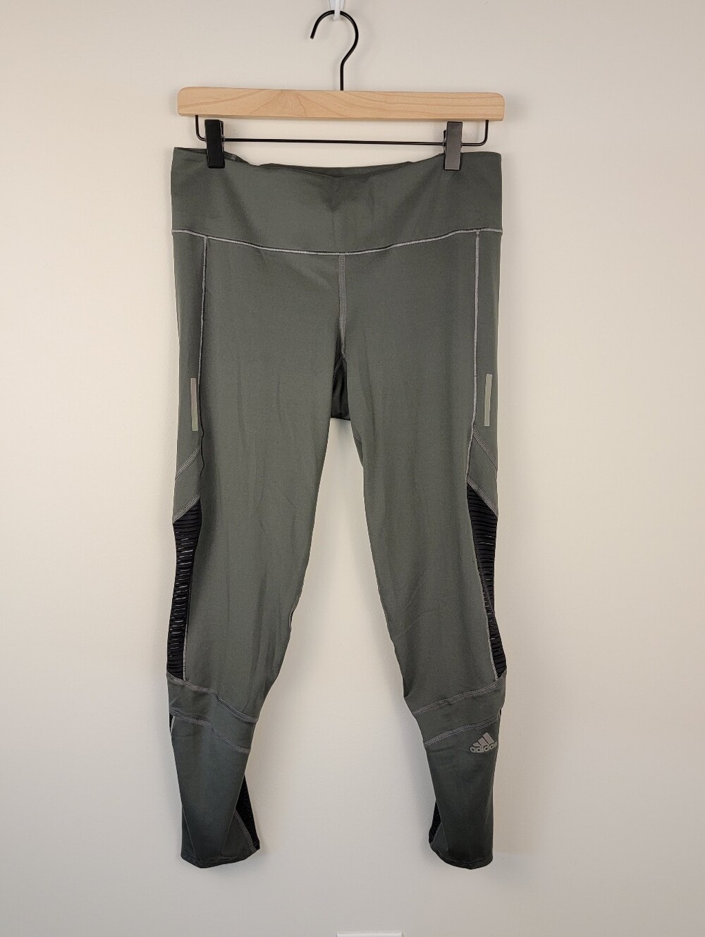 NWT Adidas How We Do Tight Climacool Mesh Running Leggings Grey Black Medium